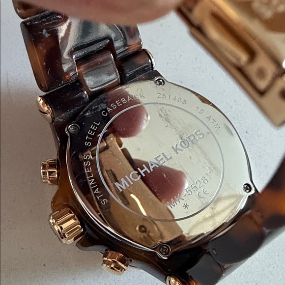 Michael Kors Tortoise and Gold Watch - Picture 5 of 6
